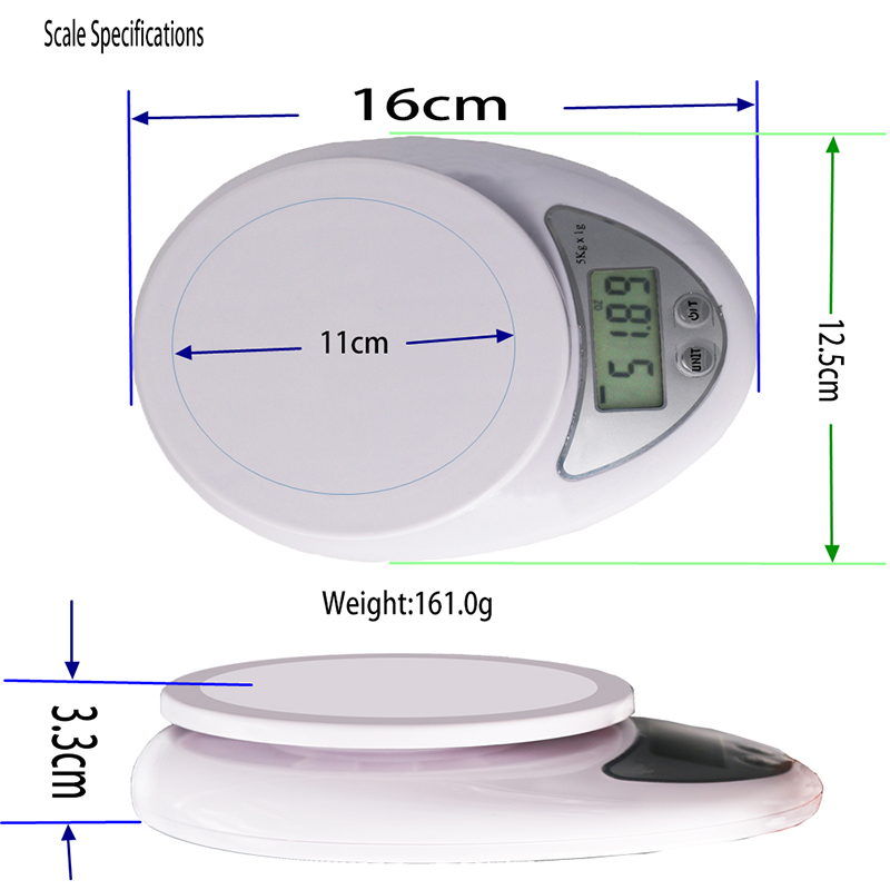 OEM 0.1g 7g High Precision Digital Home Use Weight Food Fruit Scales with Bowl