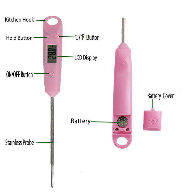 Kitchen Colorful Cooking Thermometer with CE FC ROHS Approval