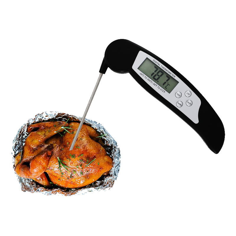 Factory Supply Folding Food Grade Stainless Steel Probe Kitchen Assistant Electronic Thermometer