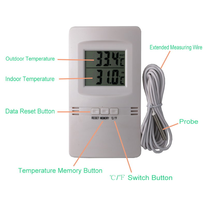 Hot Sale Temperature Grade Test Indoor Outdoor Thermometer