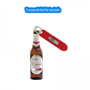 Wide Use Small Screen Showing Digital Food Thermometer with Beer Bottle Opener