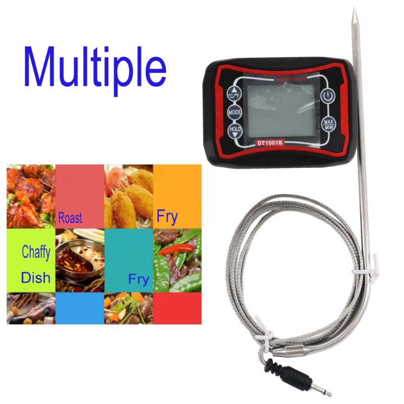 Multi-purpose Sheath Convenient and Practical Waterproof Food Thermometer with A Magnet and Long Thermocouple Line Probe