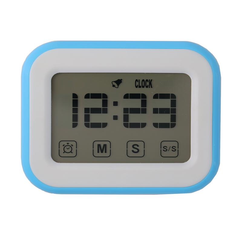 Touch Screen 24Hours Meter Gauge Alarm Second Clock Timer with Magnet Wall Hanging