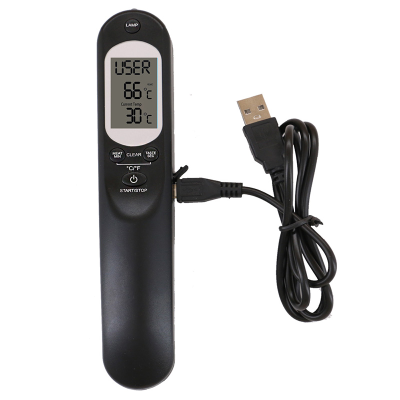 Quality Chinese New Product Cooking Kitchen Food Voice Digital Thermometer with Flashlight and USB