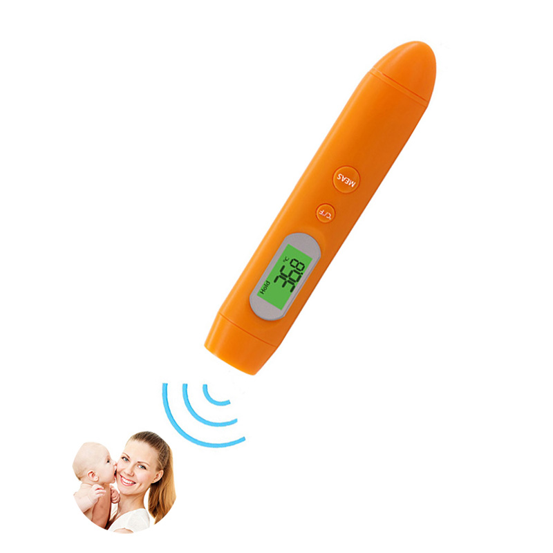 New Products 2019 Chinese Factory Ear and Forehead Infrared Thermometer with Green Orange Red Backlights